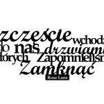 Napis cytat dekoracja Szczęście DES067 60 cm