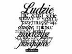 Napis cytat na ścianę Ludzie 40 cm