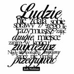 Napis cytat na ścianę Ludzie 40 cm