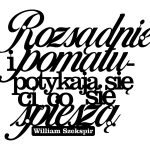 Cytat napis Rozsądnie i pomału 35 cm