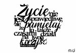 Cytat napis na ścianę Życie 38 cm