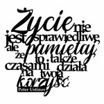 Cytat napis na ścianę Życie 38 cm