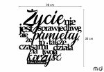 Cytat napis na ścianę Życie 38 cm - obrazek 2