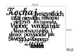 Napis cytat metalowy Kochaj 45 cm - obrazek 2
