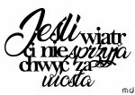 Cytat metalowy napis na ścianę Jeśli 43 cm