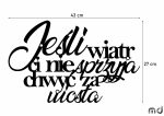 Cytat metalowy napis na ścianę Jeśli 43 cm - obrazek 2