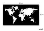 Obraz metalowy mapa świata DES81 100 cm - obrazek 2