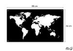 Obraz metalowy mapa świata DES81 80 cm - obrazek 2