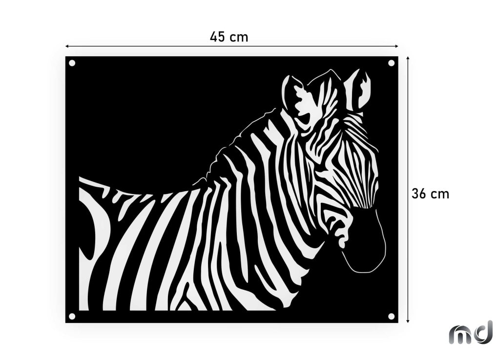 Obraz metalowy Zebra DES083 45 cm - obrazek 2