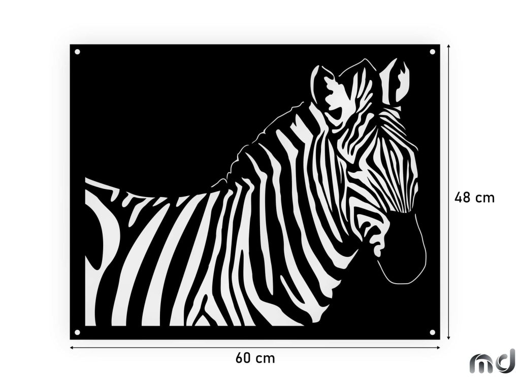 Obraz metalowy Zebra DES083 60 cm - obrazek 2