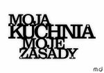 Napis metalowy Moja kuchnia 40 cm
