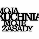 Napis metalowy Moja kuchnia 40 cm