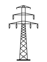 Dekoracja ścienna metalowa Słup energetyczny DES086 50 cm