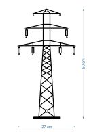 Dekoracja ścienna metalowa Słup energetyczny DES086 50 cm - obrazek 2