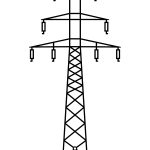 Dekoracja ścienna metalowa Słup energetyczny DES086 60 cm