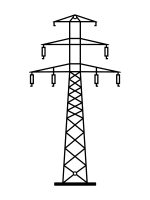 Dekoracja ścienna metalowa Słup energetyczny DES086 60 cm