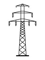 Dekoracja ścienna metalowa Słup energetyczny DES086 70 cm