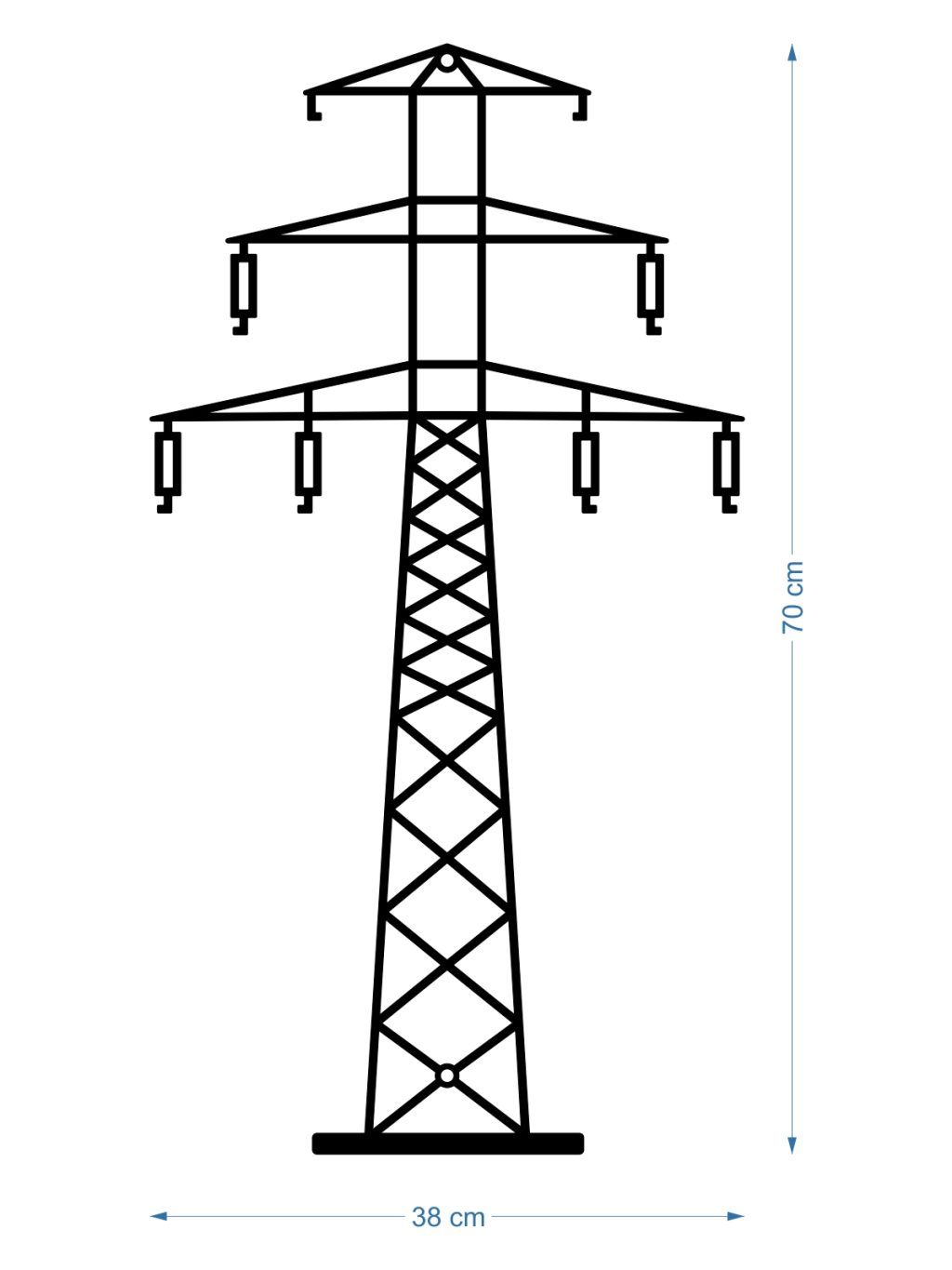 Dekoracja ścienna metalowa Słup energetyczny DES086 70 cm - obrazek 2