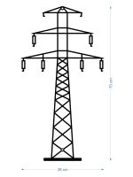 Dekoracja ścienna metalowa Słup energetyczny DES086 70 cm - obrazek 2
