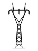 Dekoracja ścienna metalowa Słup energetyczny DES087 50 cm