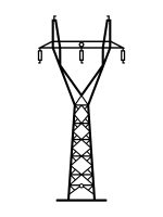 Dekoracja ścienna metalowa Słup energetyczny DES087 60 cm