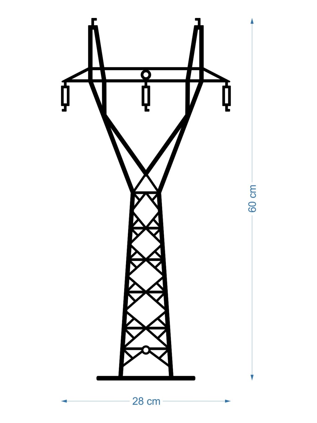 Dekoracja ścienna metalowa Słup energetyczny DES087 60 cm - obrazek 2