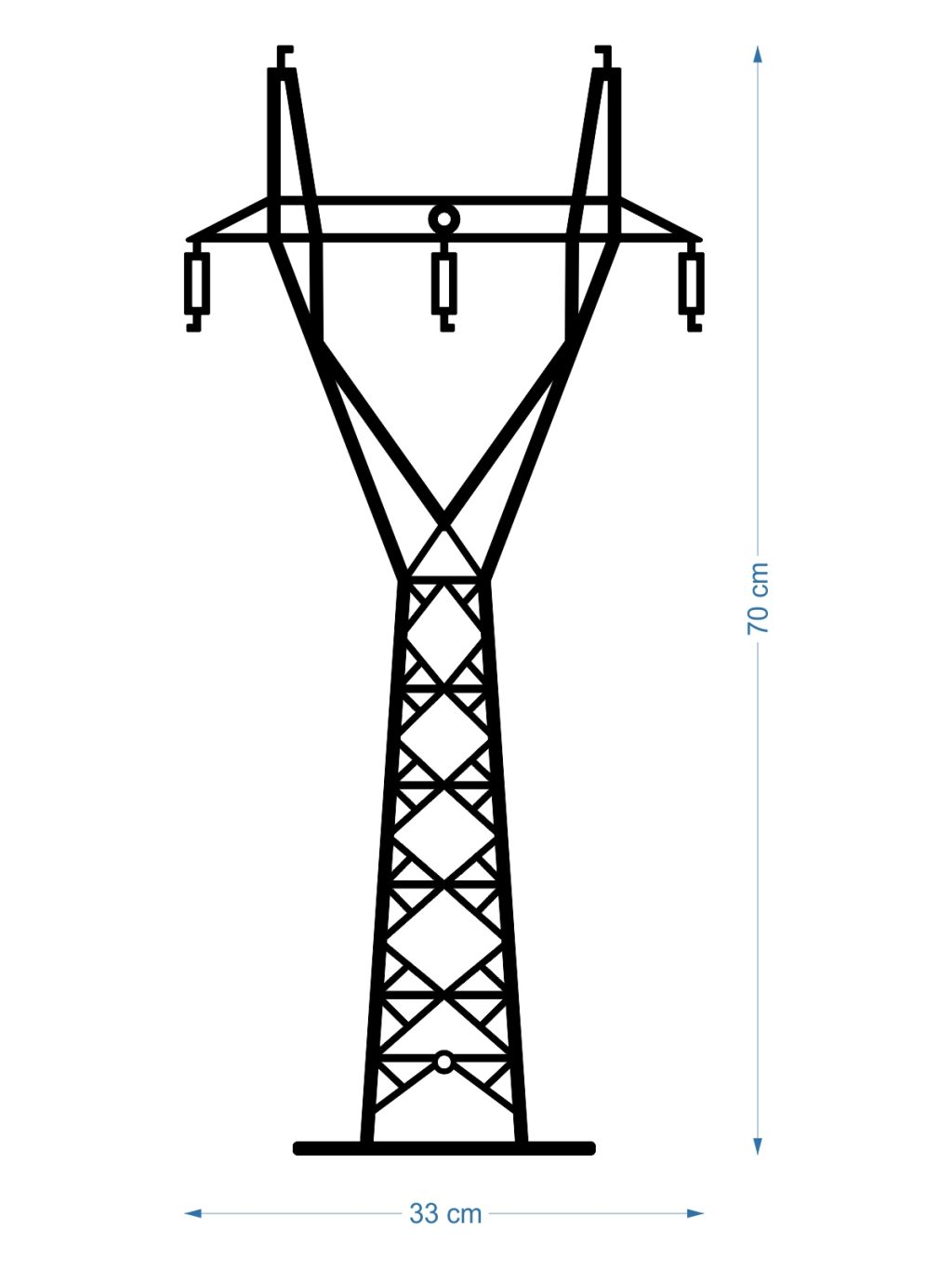 Dekoracja ścienna metalowa Słup energetyczny DES087 70 cm - obrazek 2