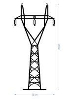 Dekoracja ścienna metalowa Słup energetyczny DES087 70 cm - obrazek 2