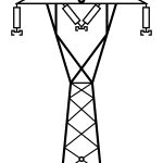 Dekoracja ścienna metalowa Słup energetyczny DES088 60 cm