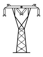 Dekoracja ścienna metalowa Słup energetyczny DES088 60 cm