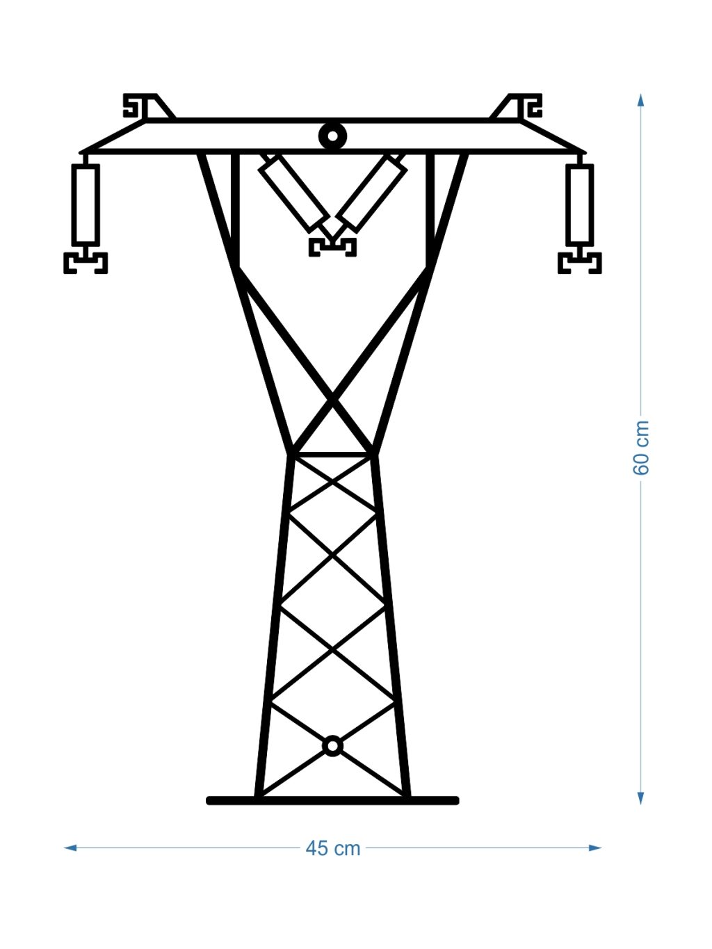 Dekoracja ścienna metalowa Słup energetyczny DES088 60 cm - obrazek 2