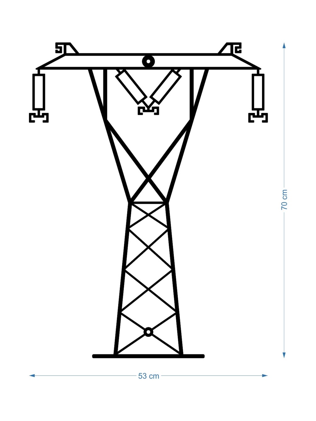 Dekoracja ścienna metalowa Słup energetyczny DES088 70 cm - obrazek 2