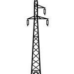 Dekoracja ścienna metalowa Słup energetyczny DES089 60 cm