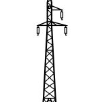 Dekoracja ścienna metalowa Słup energetyczny DES089 70 cm