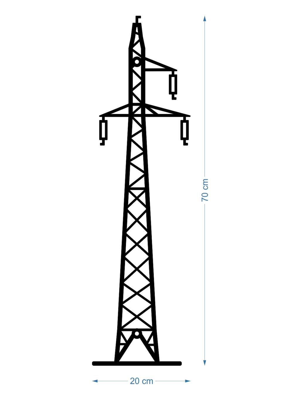 Dekoracja ścienna metalowa Słup energetyczny DES089 70 cm - obrazek 2
