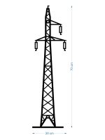Dekoracja ścienna metalowa Słup energetyczny DES089 70 cm - obrazek 2