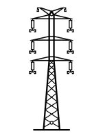Dekoracja ścienna metalowa Słup energetyczny DES090 50 cm