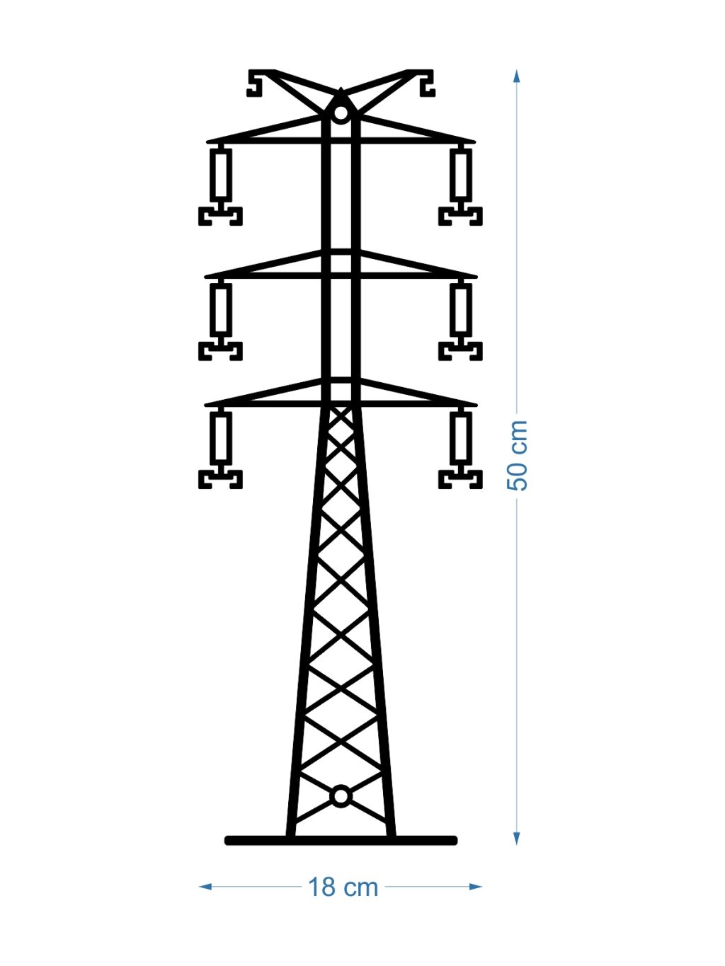 Dekoracja ścienna metalowa Słup energetyczny DES090 50 cm - obrazek 2
