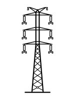Dekoracja ścienna metalowa Słup energetyczny DES090 60 cm