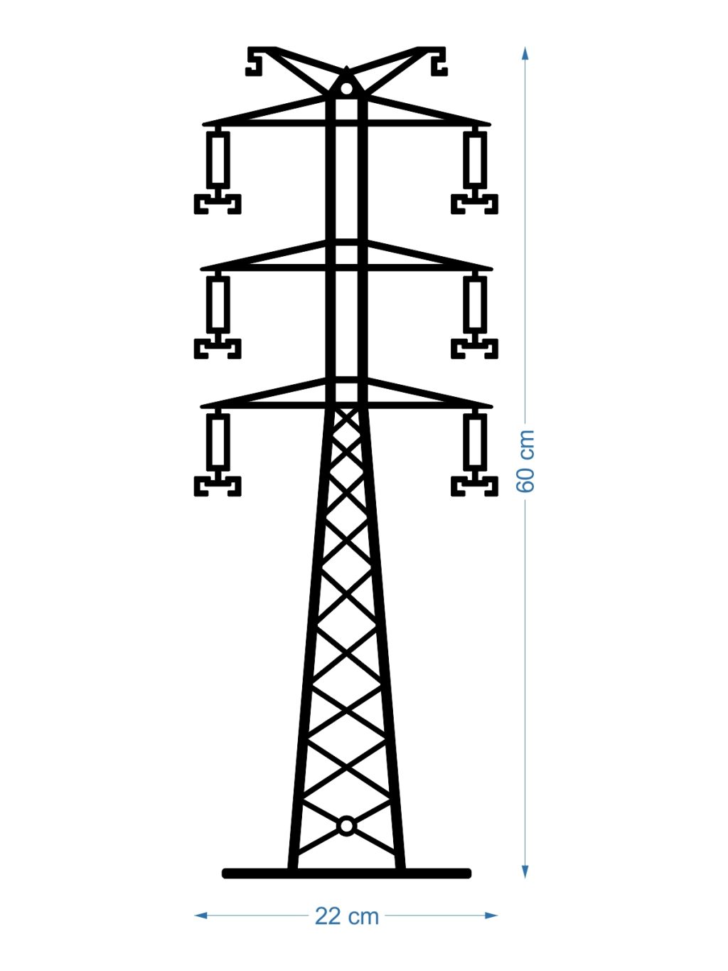 Dekoracja ścienna metalowa Słup energetyczny DES090 60 cm - obrazek 2