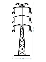 Dekoracja ścienna metalowa Słup energetyczny DES090 60 cm - obrazek 2