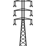 Dekoracja ścienna metalowa Słup energetyczny DES090 70 cm