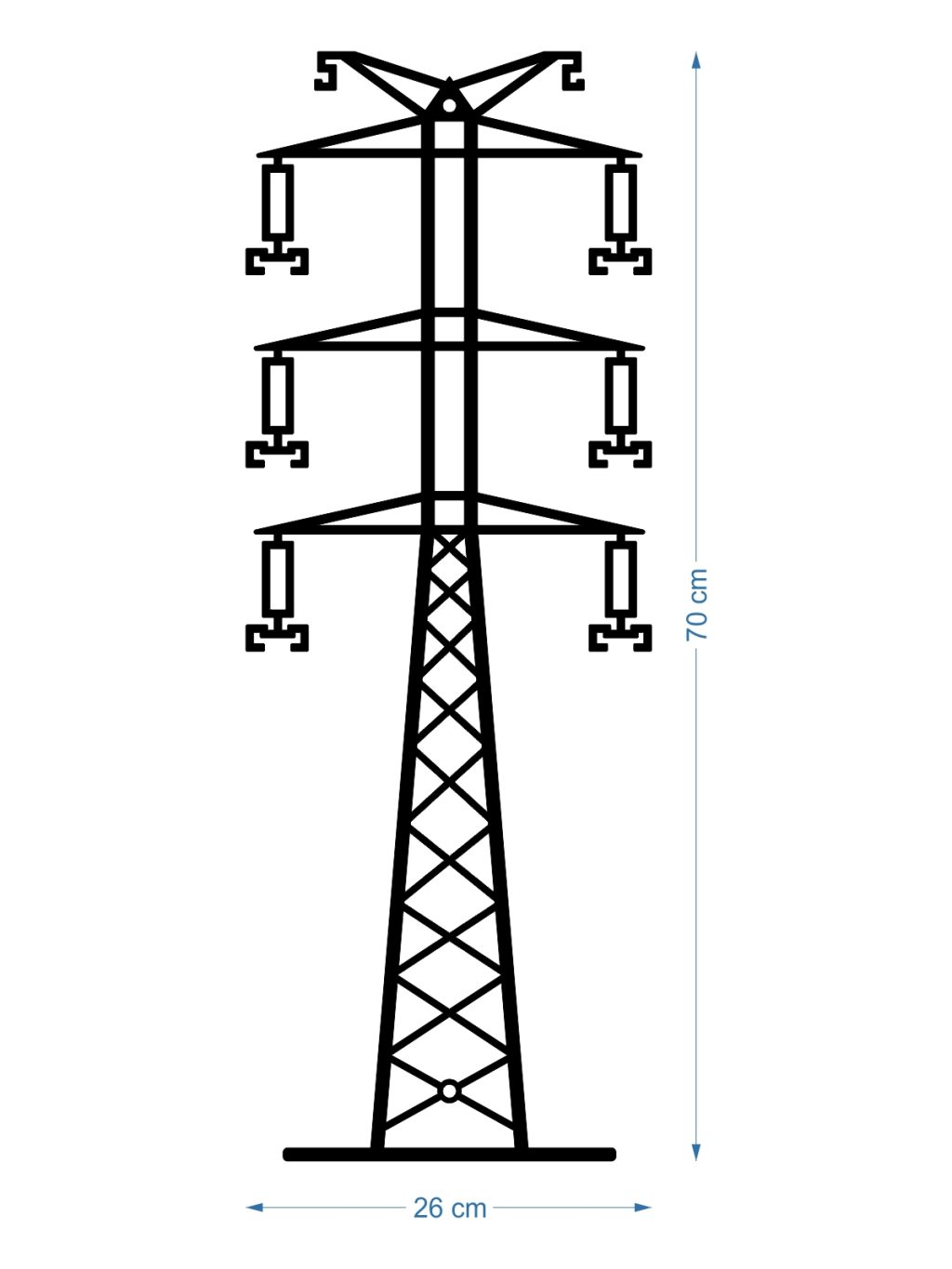 Dekoracja ścienna metalowa Słup energetyczny DES090 70 cm - obrazek 2