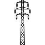 Dekoracja ścienna metalowa Słup energetyczny DES091 50 cm