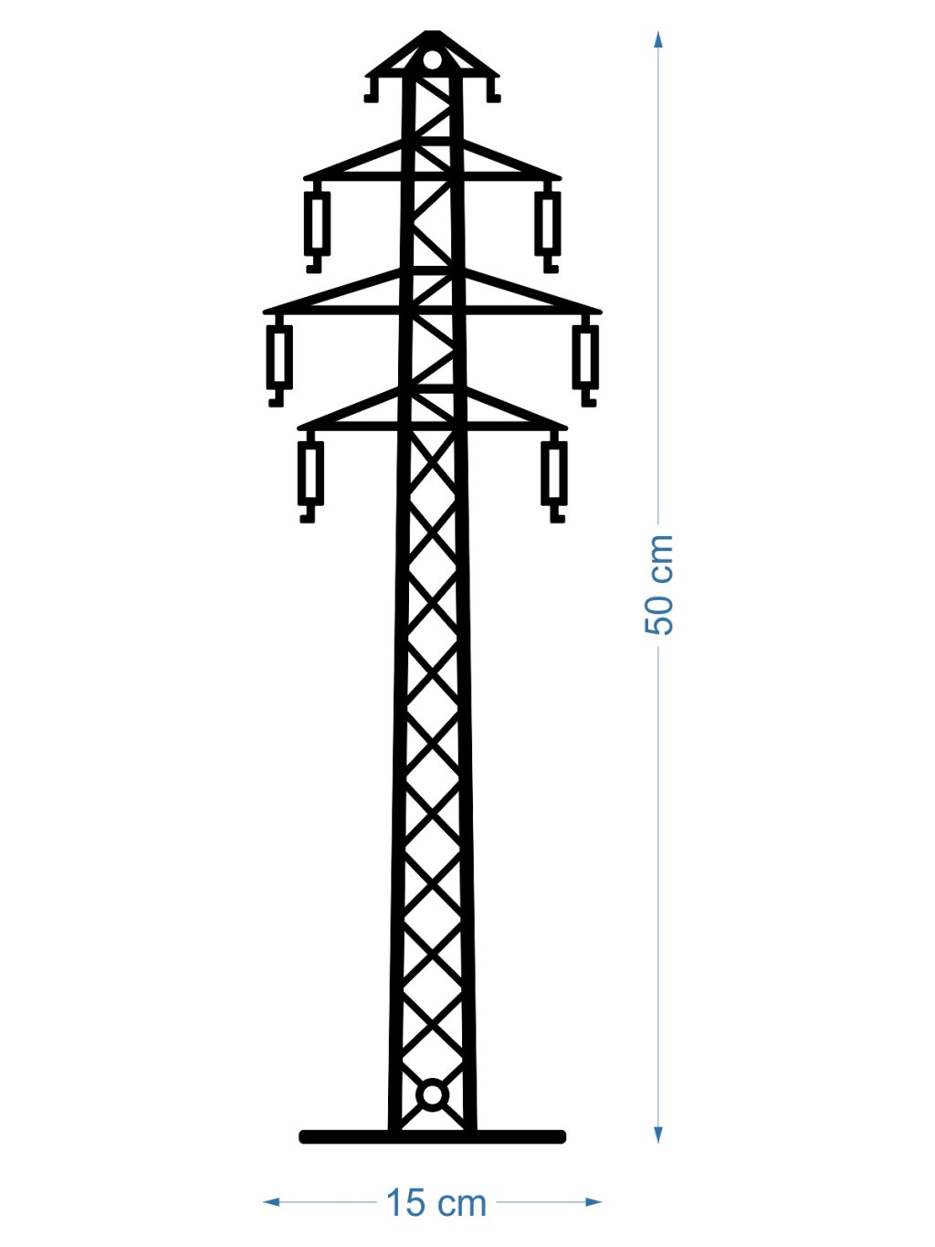 Dekoracja ścienna metalowa Słup energetyczny DES091 50 cm - obrazek 2