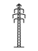 Dekoracja ścienna metalowa Słup energetyczny DES091 60 cm