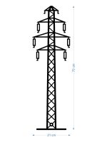 Dekoracja ścienna metalowa Słup energetyczny DES091 70 cm - obrazek 2