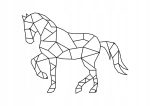 Dekoracja metalowa geometryczna Koń 100 cm