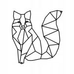 Dekoracja geometryczna metalowa Lis II 40 cm