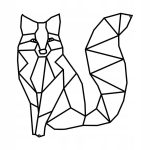 Dekoracja geometryczna metalowa Lis II 60 cm